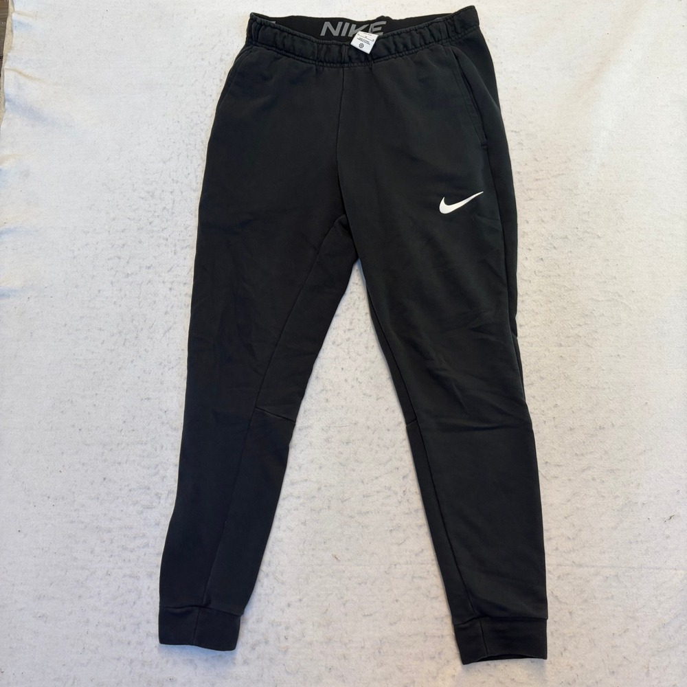 Nike Dri-FIT Joggers Mens Size M Black Tapered Fleece Sweatpants CZ6379-010